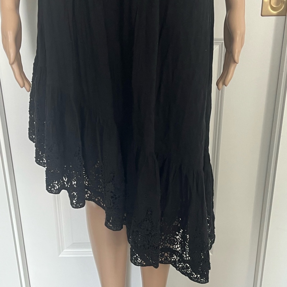 Loveshackfancy black one shoulder embroidered sun dress - Picture 3 of 6